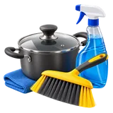 Utensílios de cozinha e produtos para casa e limpeza