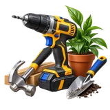 Ferramentas e equipamentos para construção e jardinagem