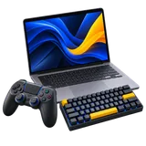 Computador, acessórios gamer e itens para escritório