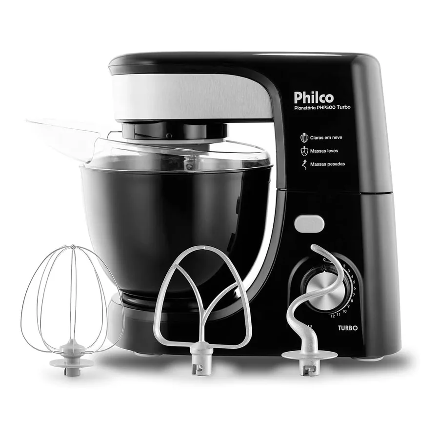 Batedeira Philco Php500 preta com tigela 4L